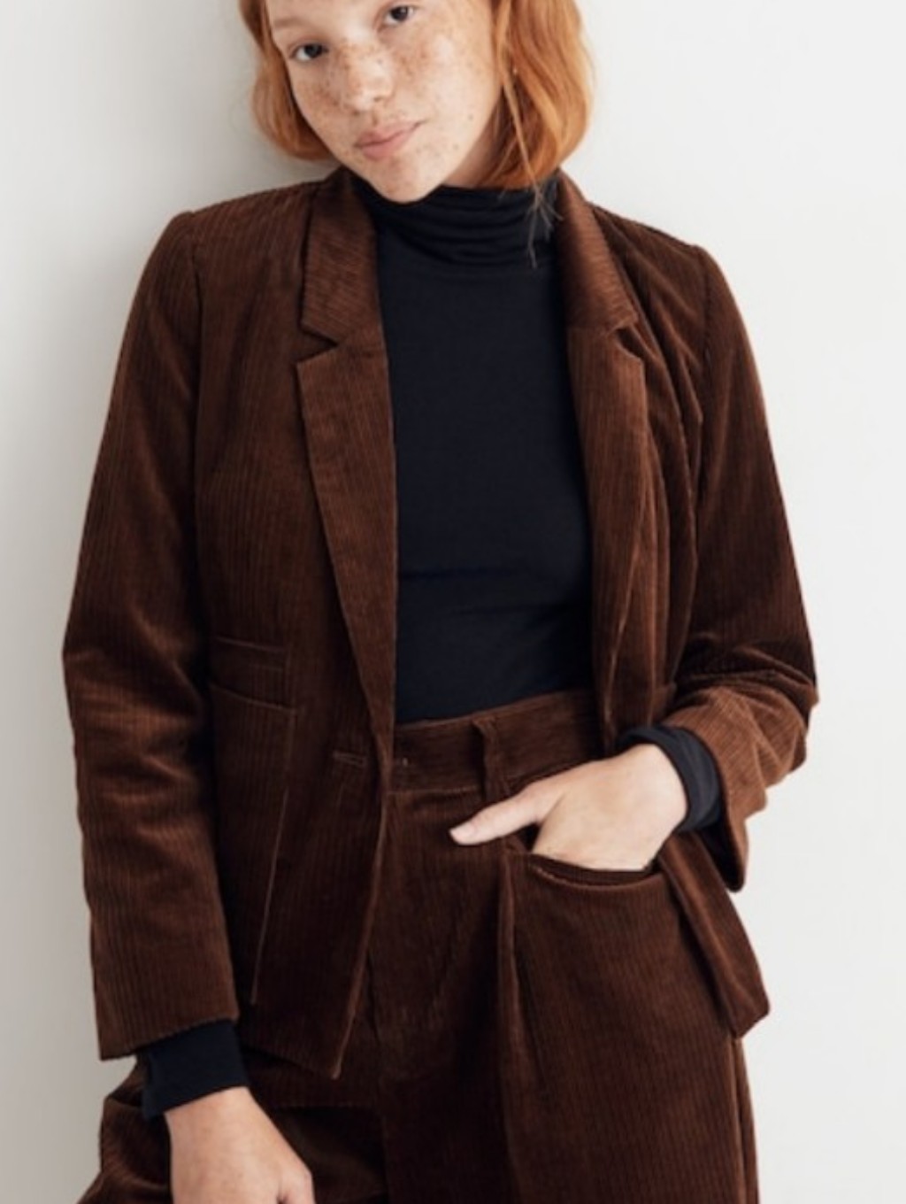 Madewell Corduroy Crop Dorset Blazer